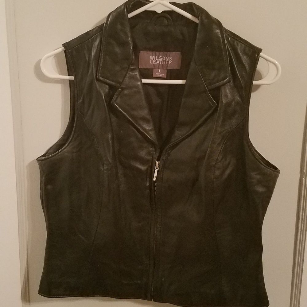 Black Leather Vest